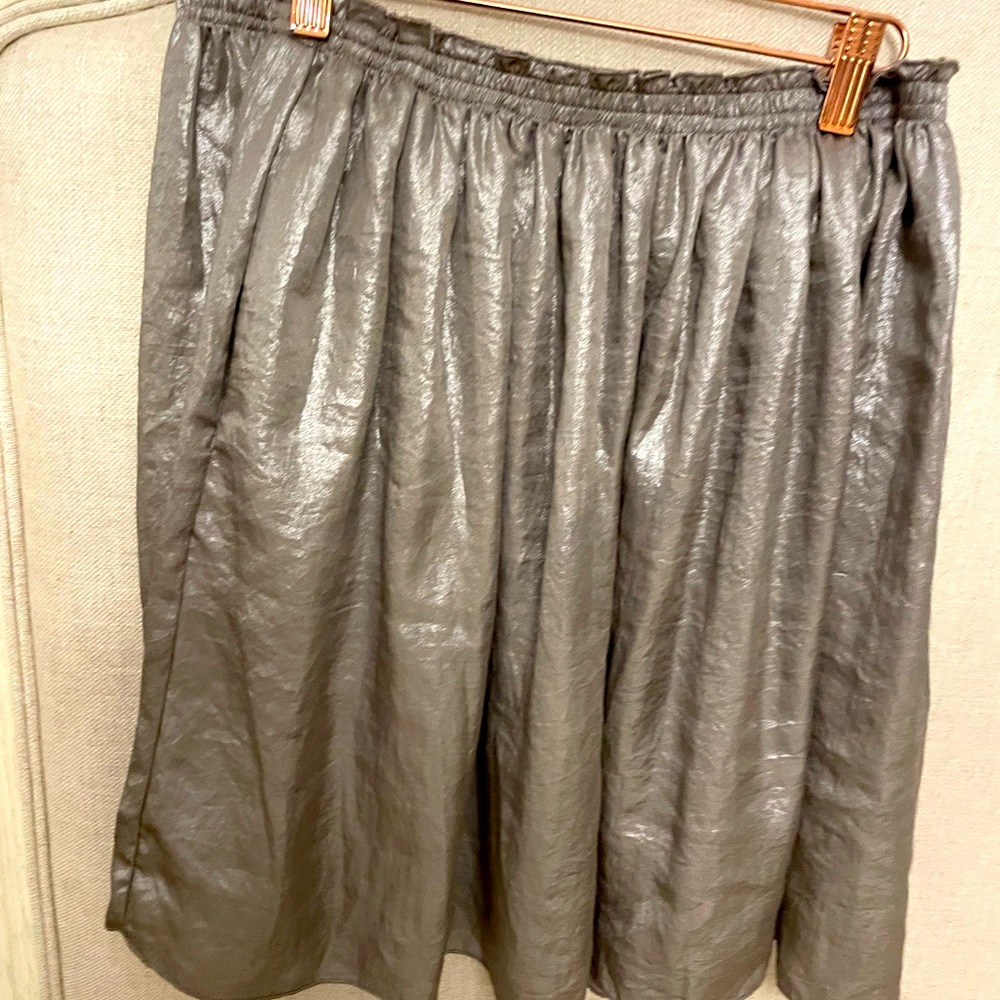 Metallic brown skirt from Anthropologie!